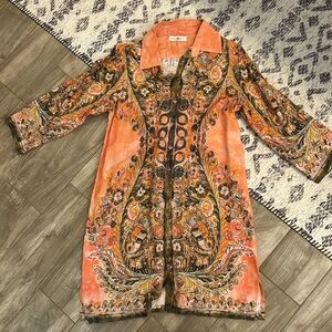 NATURAL LIFE Fiona tunic dress coral floral S